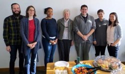 43. Lunch - George Caputo, Chris Brosey, Mia Henderson, Joan Steitz, Josh Sokoloski, Sarah Jinn and Melissa Li.jpg